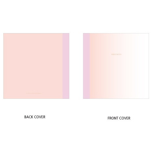 Cover - Pink gradation medium plain notebook