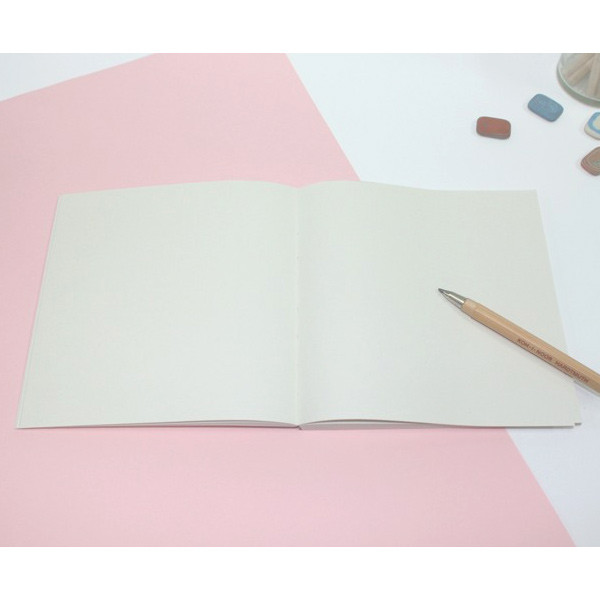 Pink gradation medium plain notebook