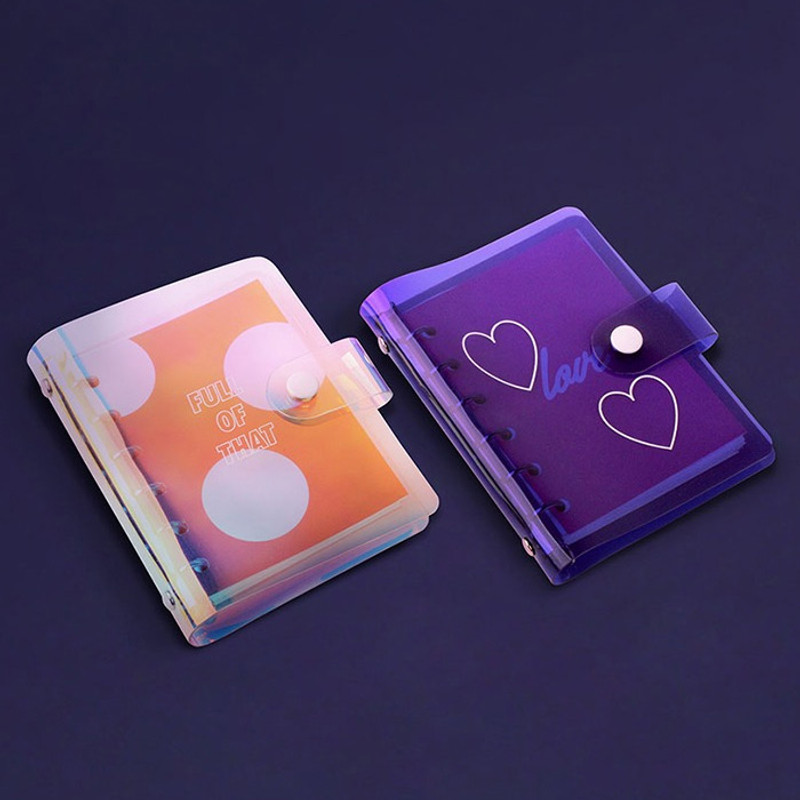 Retro 6-ring small graph grid notebook