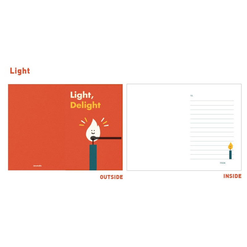 Light - Jam studio Jam birthday card with envelope Light - Jam studio Jam birthday card with envelope