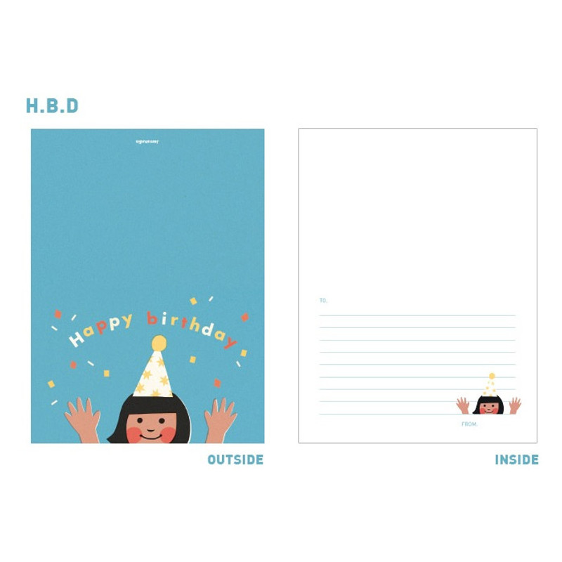 H.B.D. - Jam studio Jam birthday card with envelope H.B.D. - Jam studio Jam birthday card with envelope
