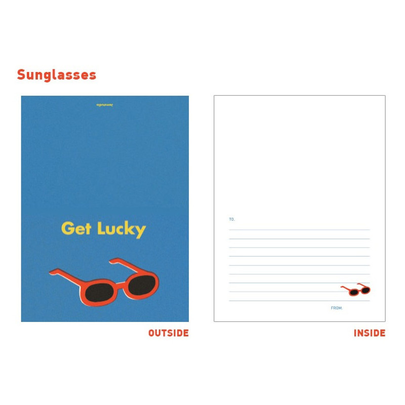 Sun glass - Jam studio Jam birthday card with envelope Sun glass - Jam studio Jam birthday card with envelope