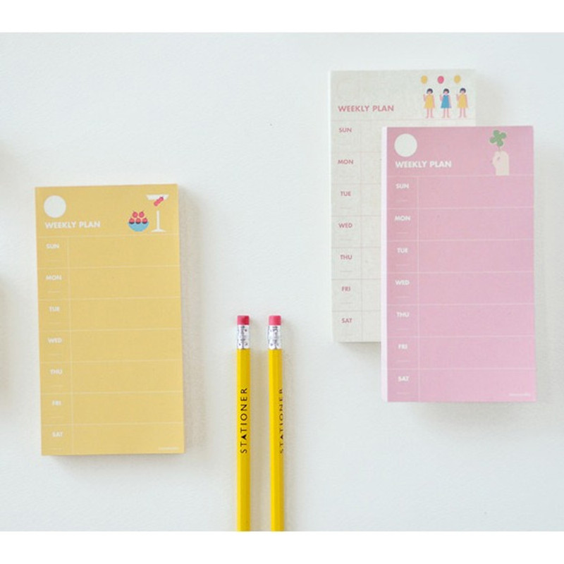 Jam studio Jam undated weekly planner notepad Jam studio Jam undated weekly planner notepad
