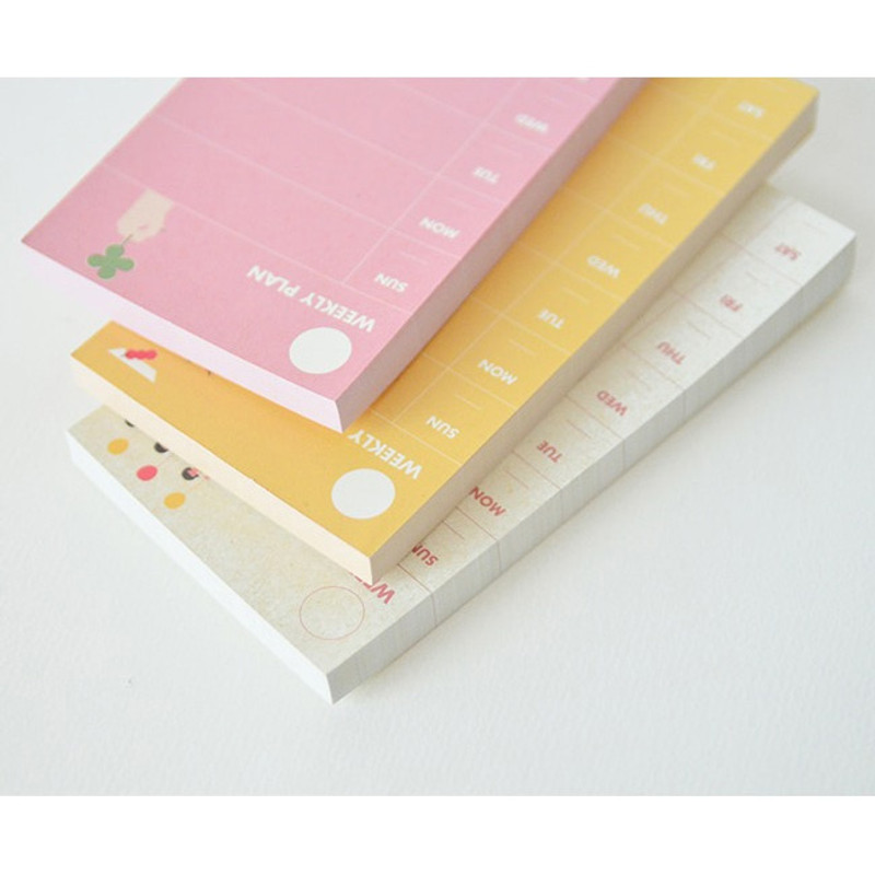 Jam studio Jam undated weekly planner notepad Jam studio Jam undated weekly planner notepad