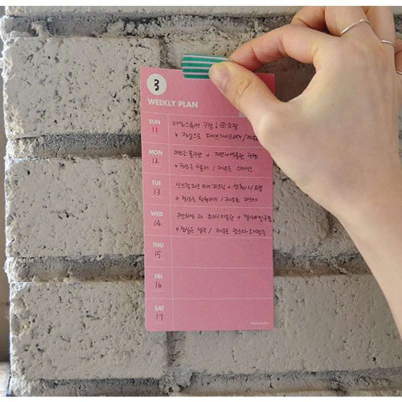 Jam studio Jam undated weekly planner notepad Jam studio Jam undated weekly planner notepad