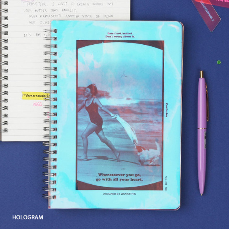 Hologram - Wanna This Clear spiral lined notebook