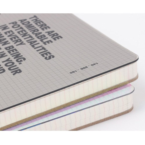Thick backboard - Wanna This Clear spiral grid notebook