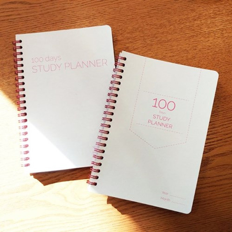 N.IVY Pink 100 days spiral study planner