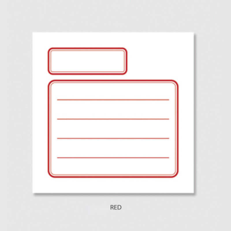 Red - Rihoon Nemo life label memo notepad Red - Rihoon Nemo life label memo notepad