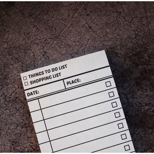 Universal condition Vintage small to do list shopping checklist notepad