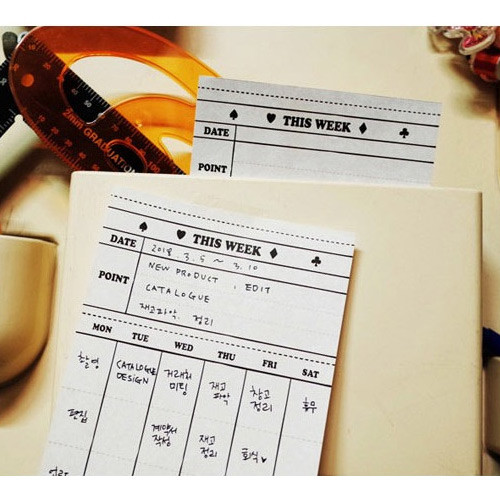 Universal condition Vintage this week undated weekly planner notepad