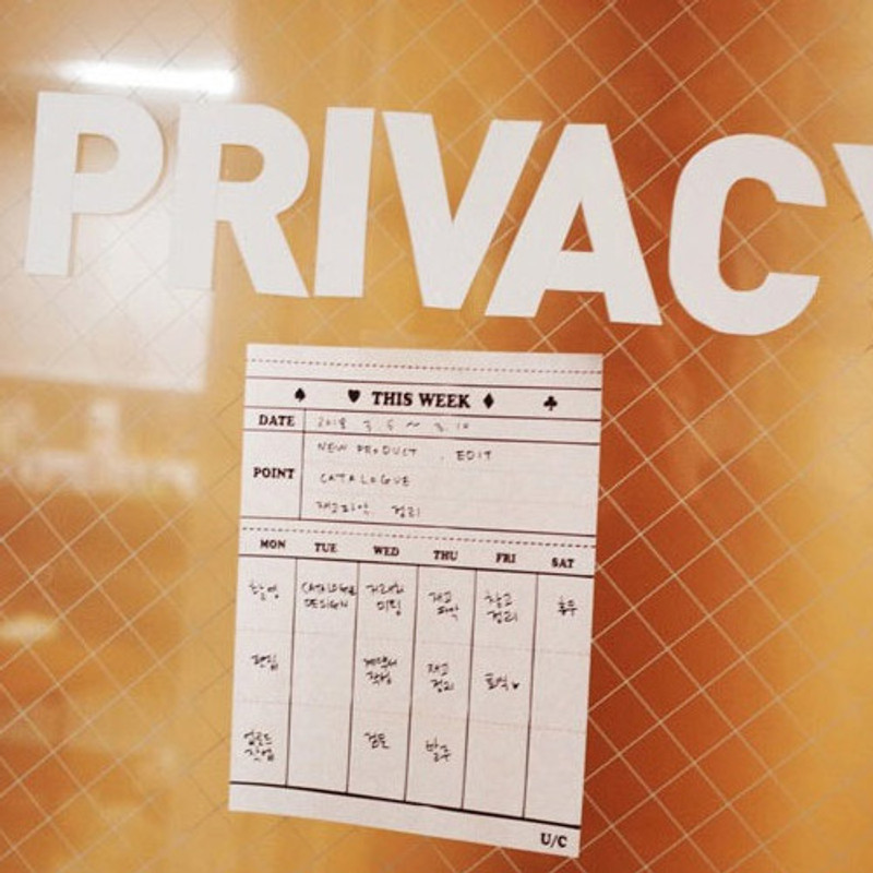 Universal condition Vintage this week undated weekly planner notepad