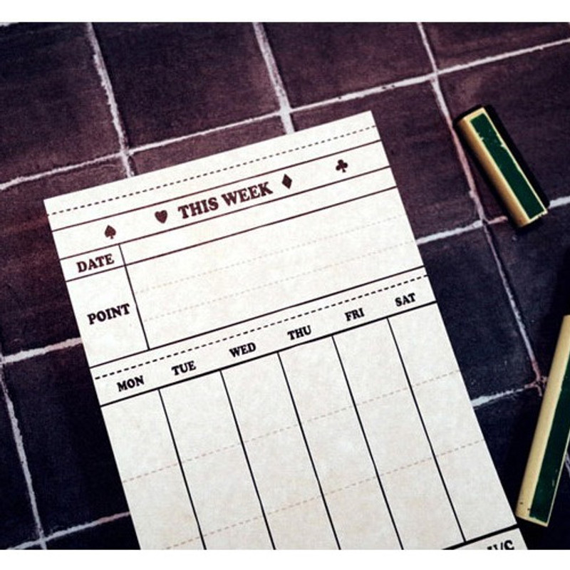 Universal condition Vintage this week undated weekly planner notepad