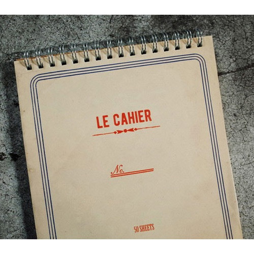 Vintage Design Cover - Universal condition Le cahier light A5 size spiral lined notebook