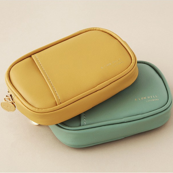 Indi yellow, Vintage mint - A low hill basic pocket card case pouch