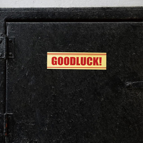 Good luck - UNIVERSAL CONDITION Vintage Typography Message Sticker Set