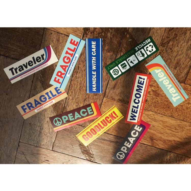 Set of 10 Sheets - UNIVERSAL CONDITION Vintage Typography Message Sticker Set