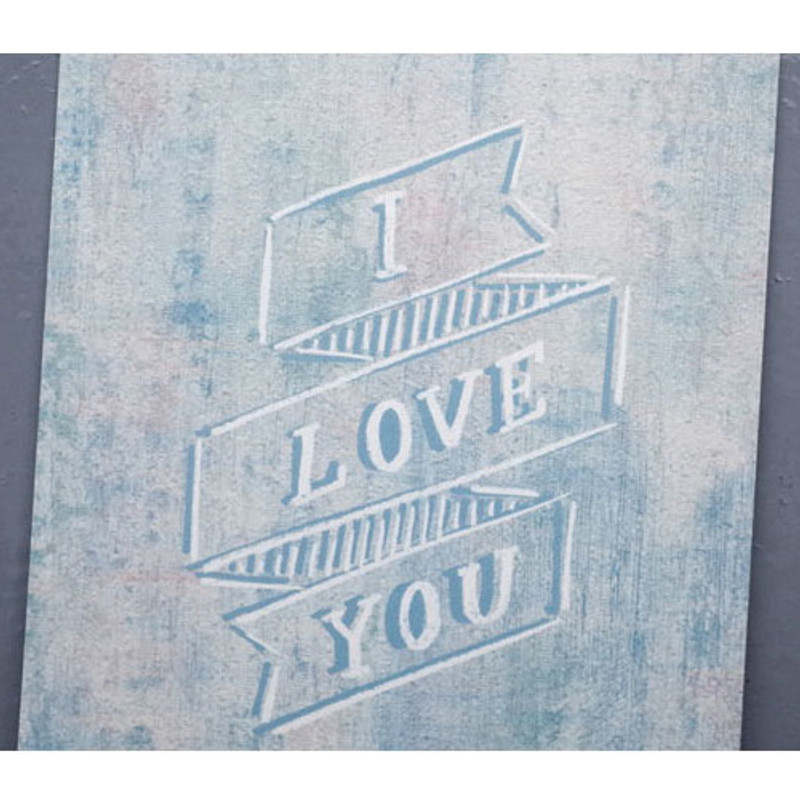 I love you message postcard
