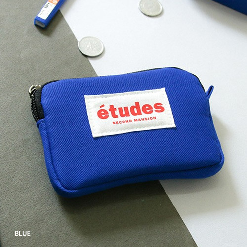 Blue - Etudes cotton card case wallet