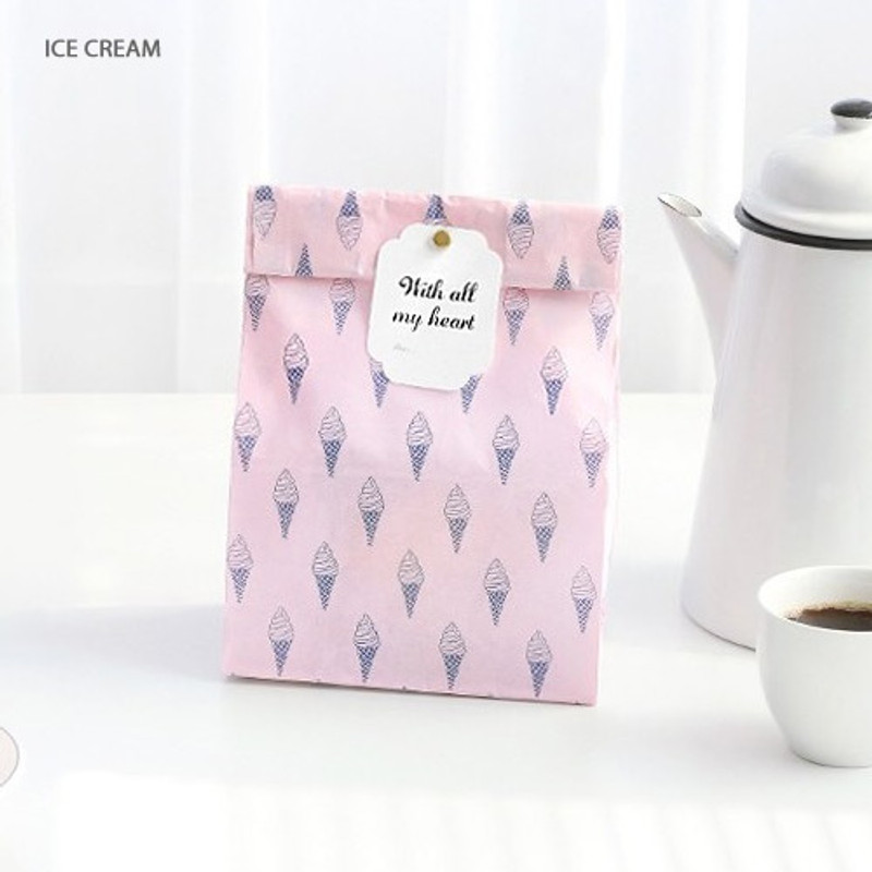 Ice cream - ICONIC From my heart cute gift paper bag set Ice cream - ICONIC From my heart cute gift paper bag set