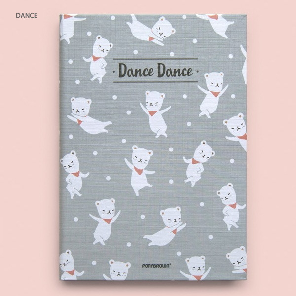 Dance - Cute illustration hardcover small lined notebook