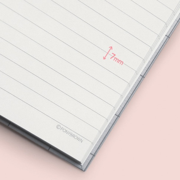 Detail of Cute illustration hardcover medium lined and plain notebook