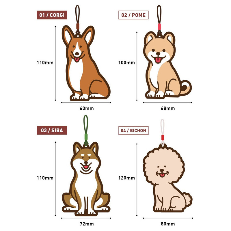 Jam studio Hello puppy travel luggage name tag