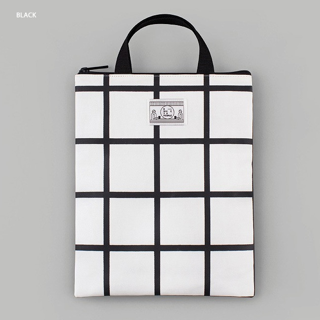 Black - BNTP Coated cotton medium document tote bag