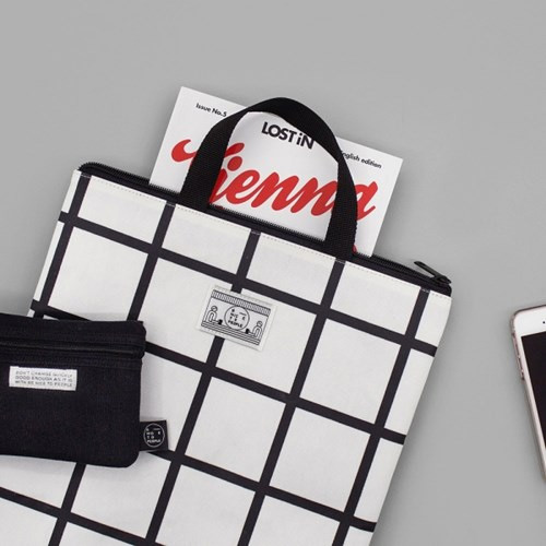 BNTP Coated cotton large document tote bag