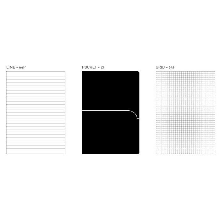 Composition - BNTP Pocket spiral lined and grid notebook