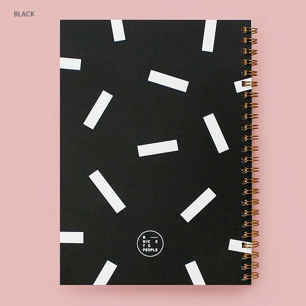 Black - BNTP Pocket spiral lined and grid notebook