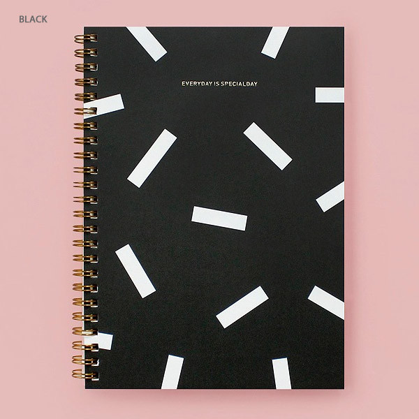 Black - BNTP Pocket spiral lined and grid notebook