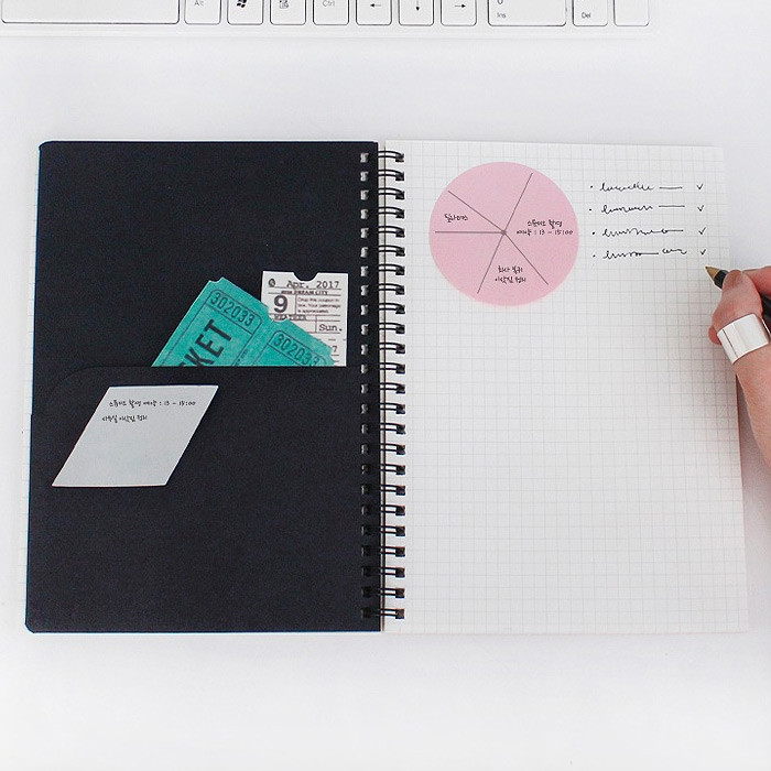 BNTP Pocket spiral lined and grid notebook