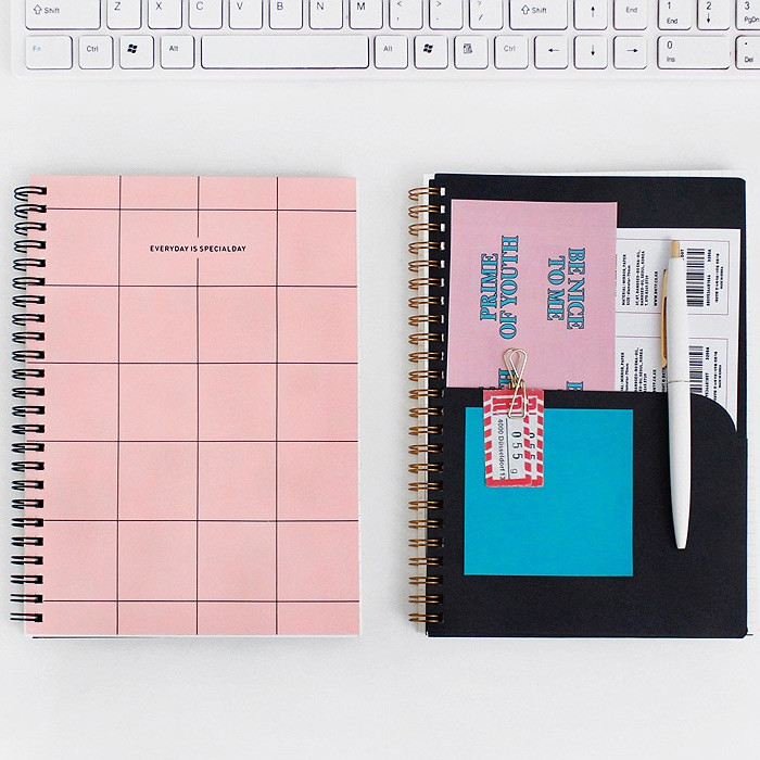BNTP Pocket spiral lined and grid notebook