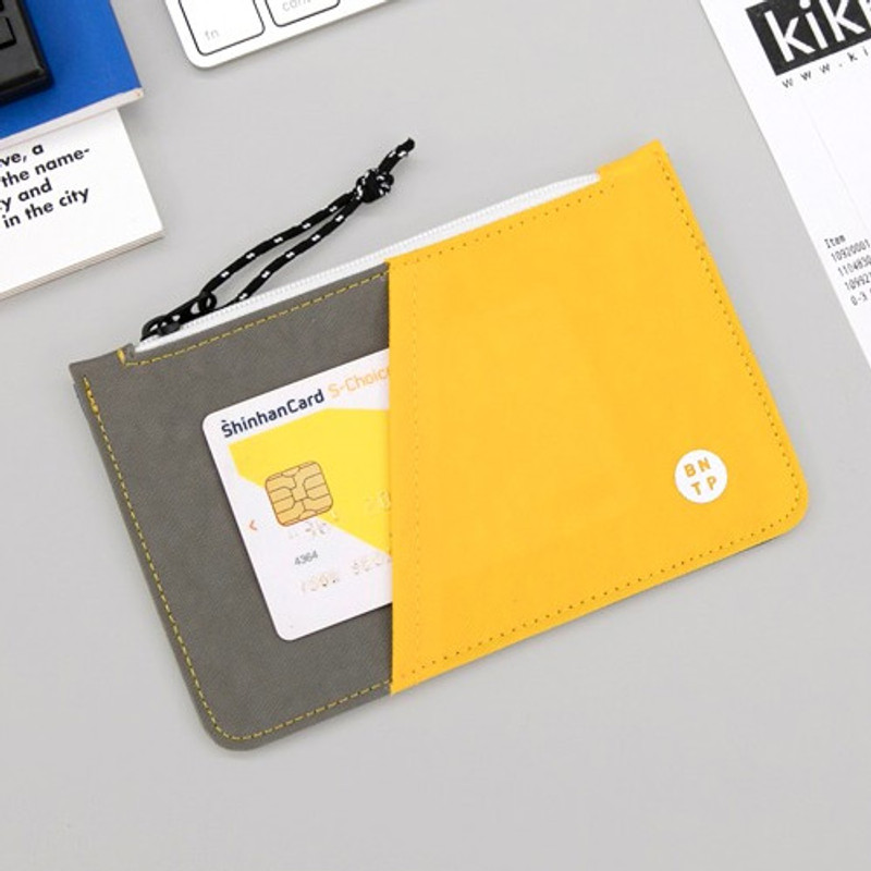 Yellow - BNTP Washer flat small multi pouch Yellow - BNTP Washer flat small multi pouch