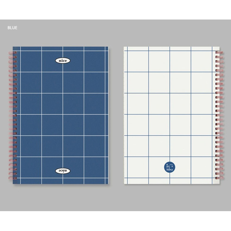 Blue - BNTP Nice two color spiral lined notebook