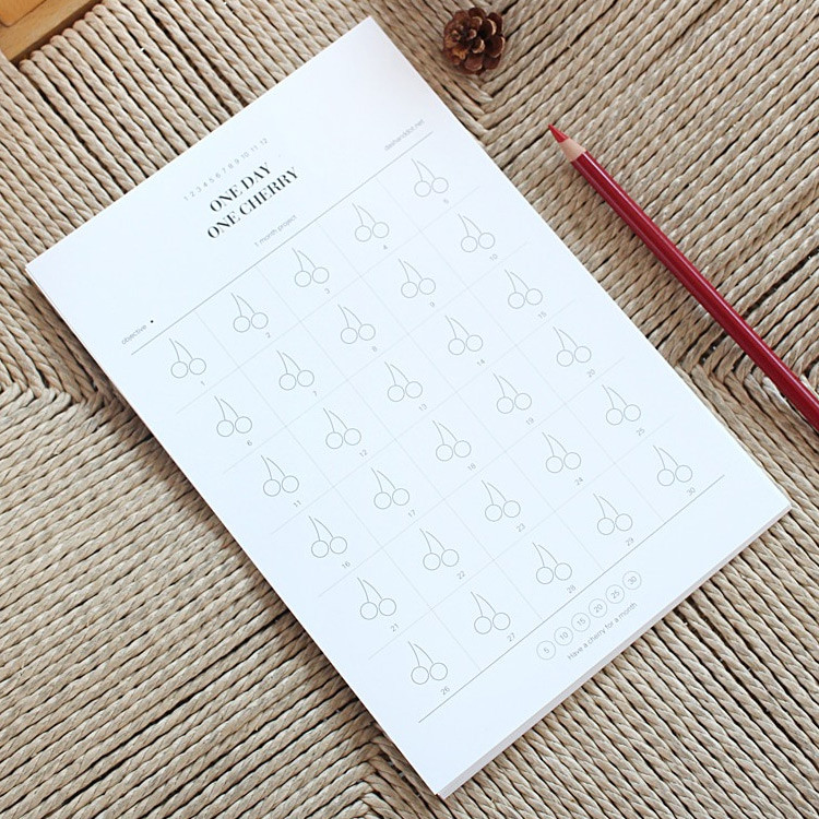 One day one cherry 30 days goal planning tracker