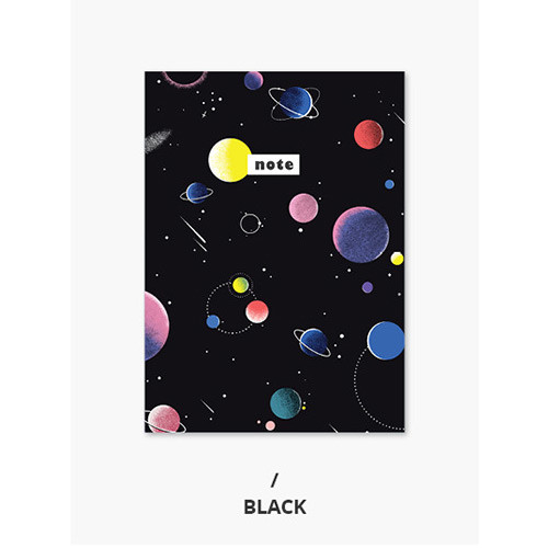 Black - Pattern mini small lined notebook