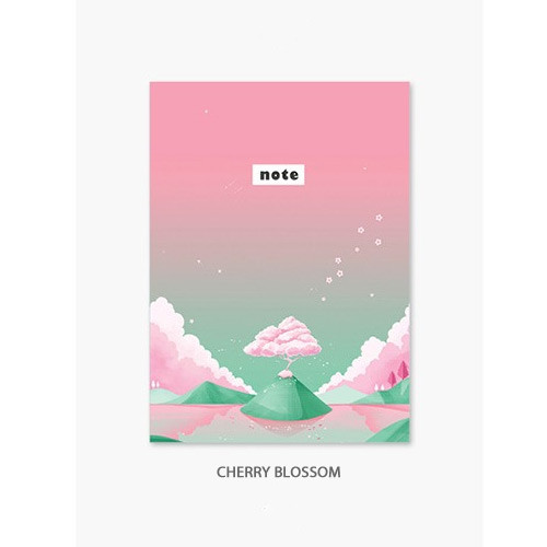 Cherry blossom - Illustration mini small lined notebook