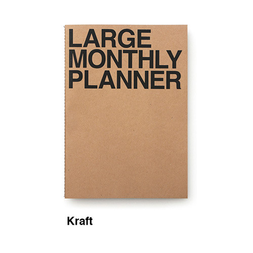 Kraft - Large 16 months undated monthly planner scheduler