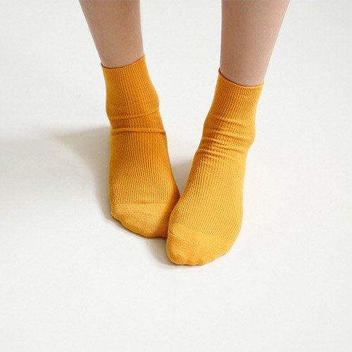 Dailylike Women easy daily socks - Mustard