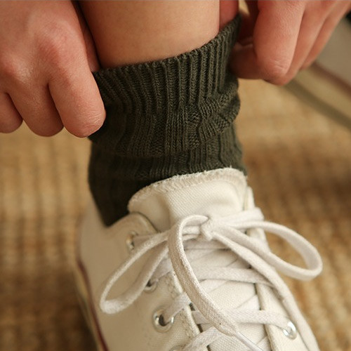 Olive - Dailylike Comfortable yours for life knit rib women socks