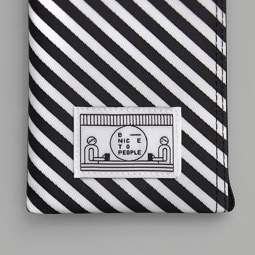 BNTP Coated long cotton zipper pouch pencil case