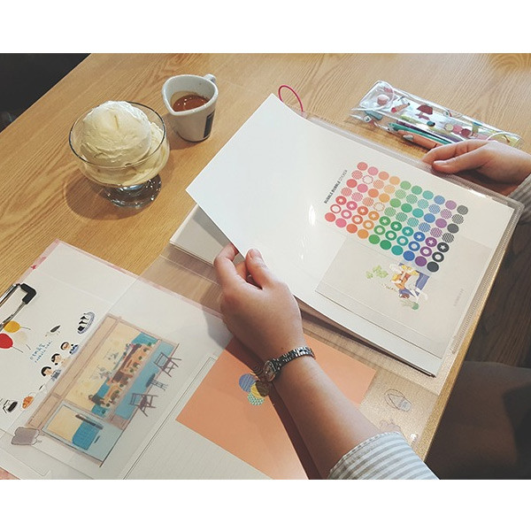 Ice cream translucent document file folder