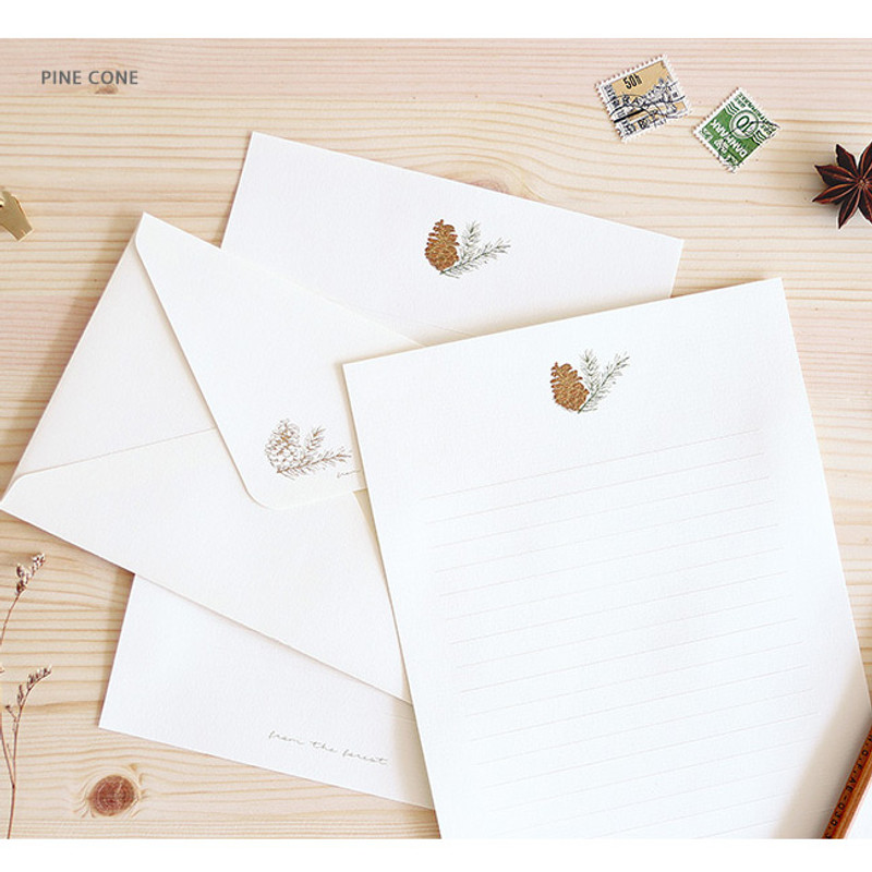 Pine cone - From the forest letter paper and envelope set Pine cone - From the forest letter paper and envelope set