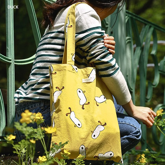 Duck - Livework Jam Jam pattern daily shoulder tote bag ver2