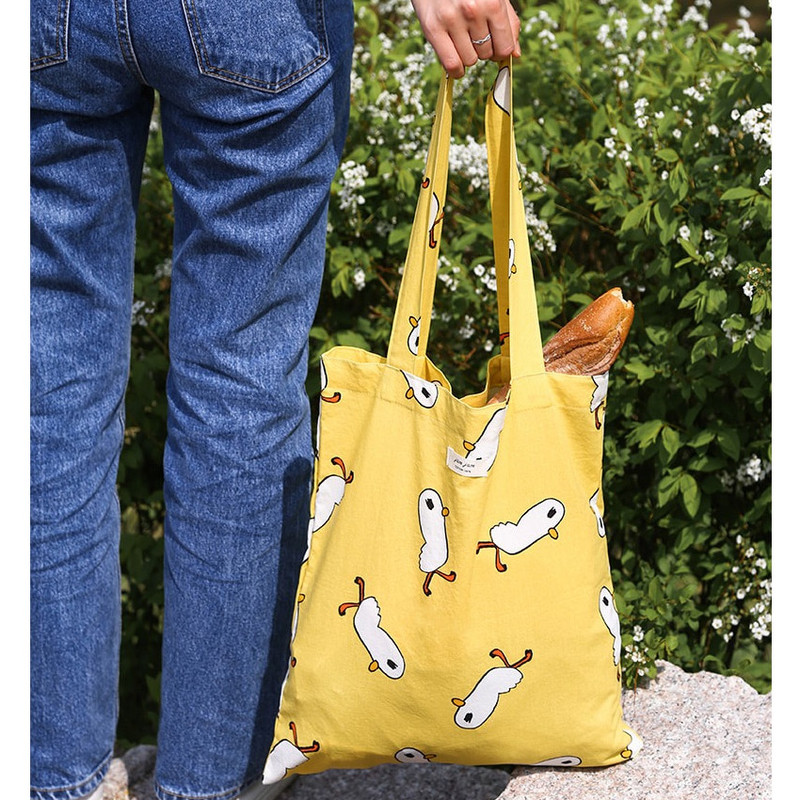 Duck - Livework Jam Jam pattern daily shoulder tote bag ver2