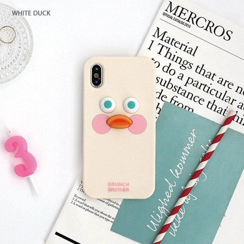 White duck - ROMANE Brunch brother silicone case for iPhone X ver2 White duck - ROMANE Brunch brother silicone case for iPhone X ver2
