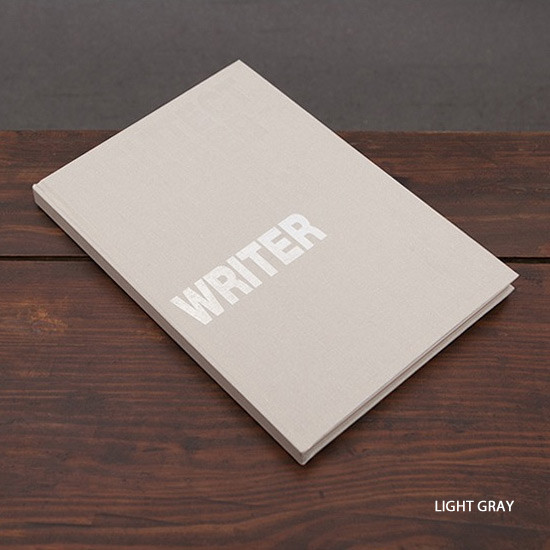 Light gray - Writer hardcover plain and lined notebook