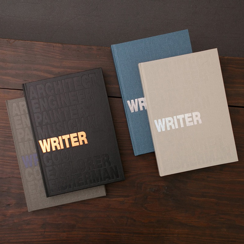 Writer hardcover plain and lined notebook